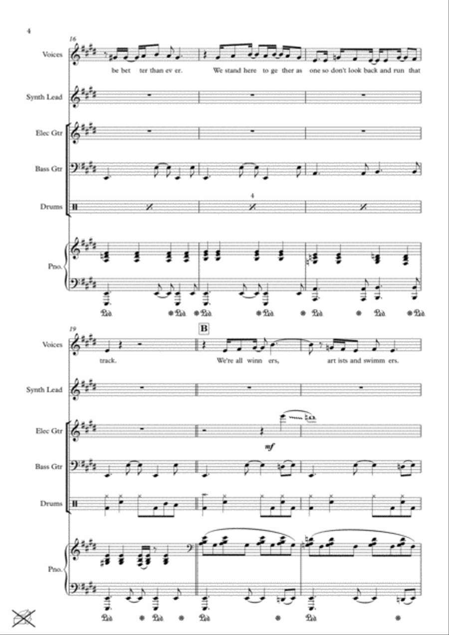 Three Songs for Assembly - Full Score Unison Choir scores gallery preview page 6