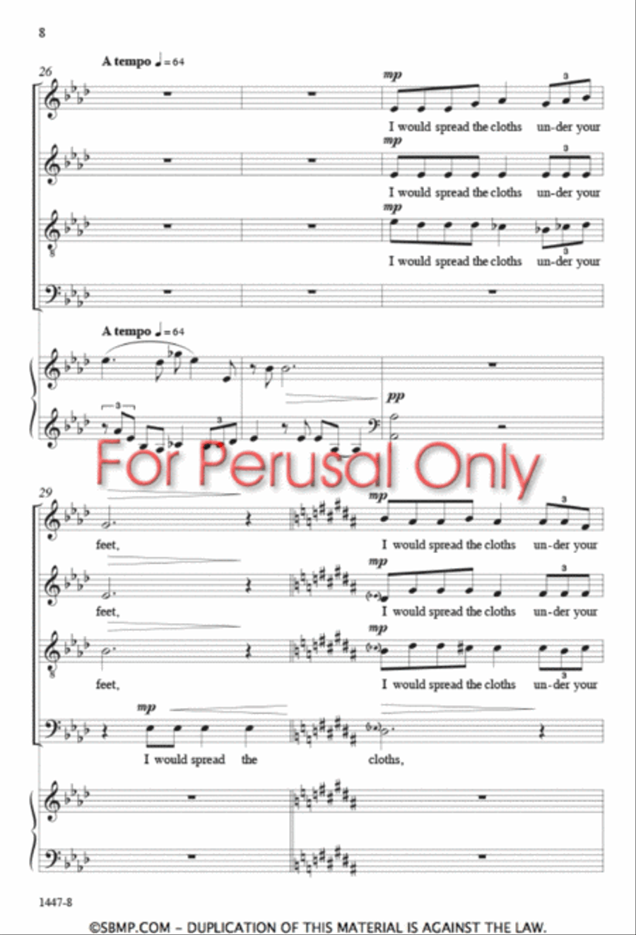 Tread Softly - SATB Octavo 4-Part scores gallery preview page 7