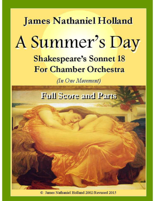 A Summers Day: Shakespeare's Sonnet 18 for Chamber Orchestra
