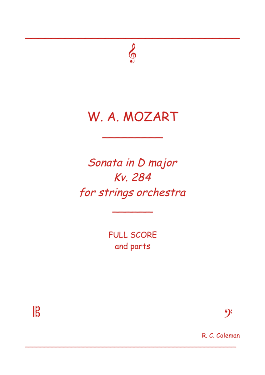 Mozart Sonata kv. 284 for String orchestra image number null