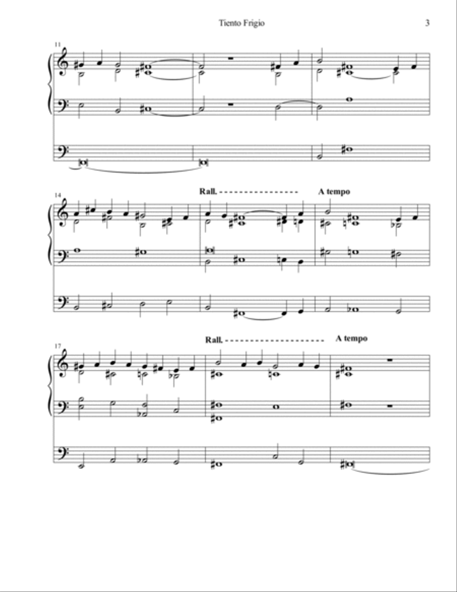 Tiento Frigio (for Organ)