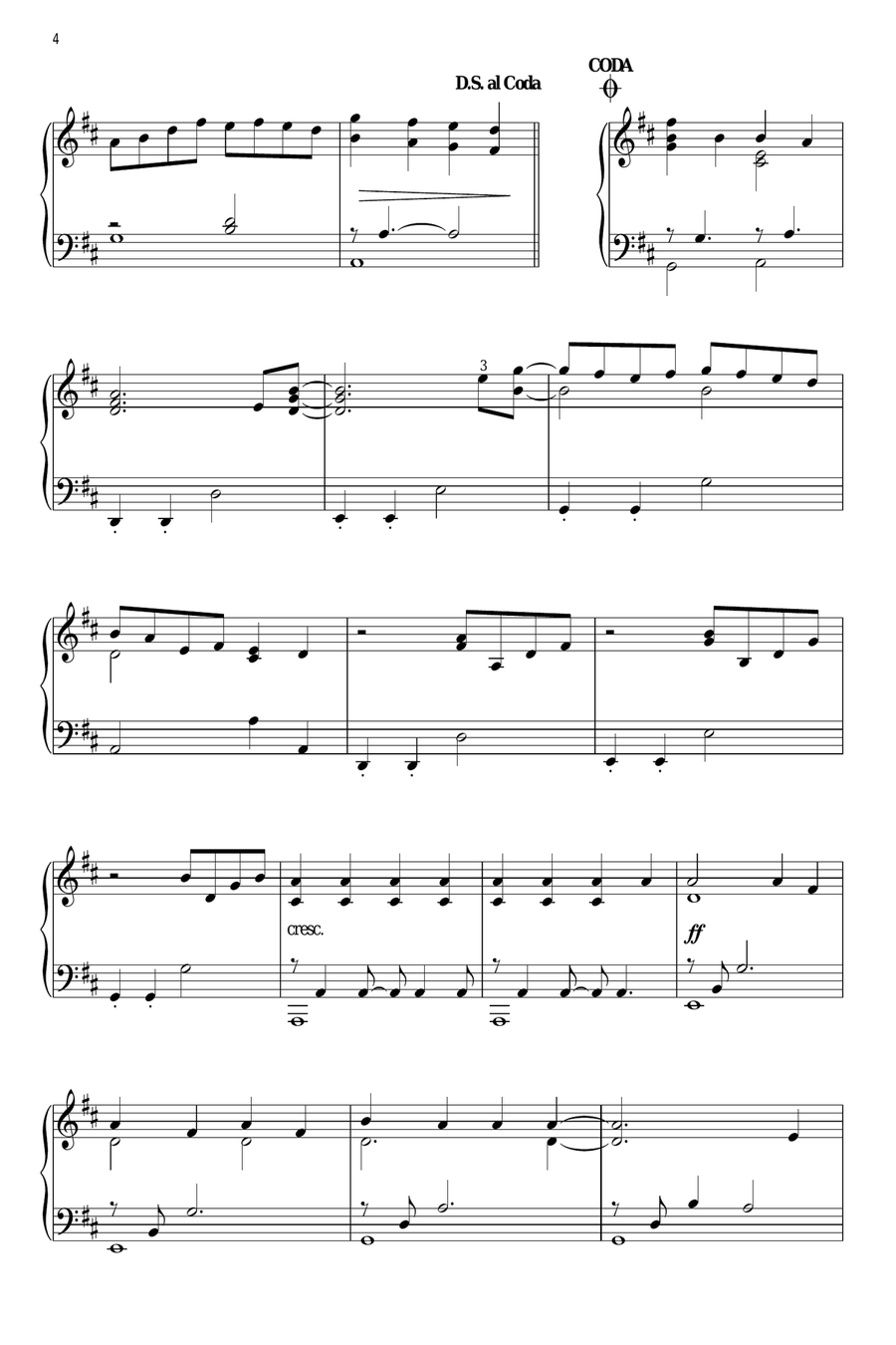 Our Song Piano Solo scores gallery preview page 4