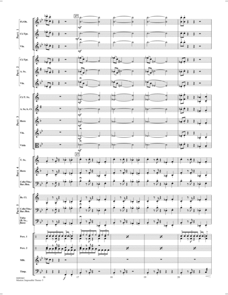 Mission: Impossible Theme (arr. Paul Lavender) - Conductor Score (Full Score)