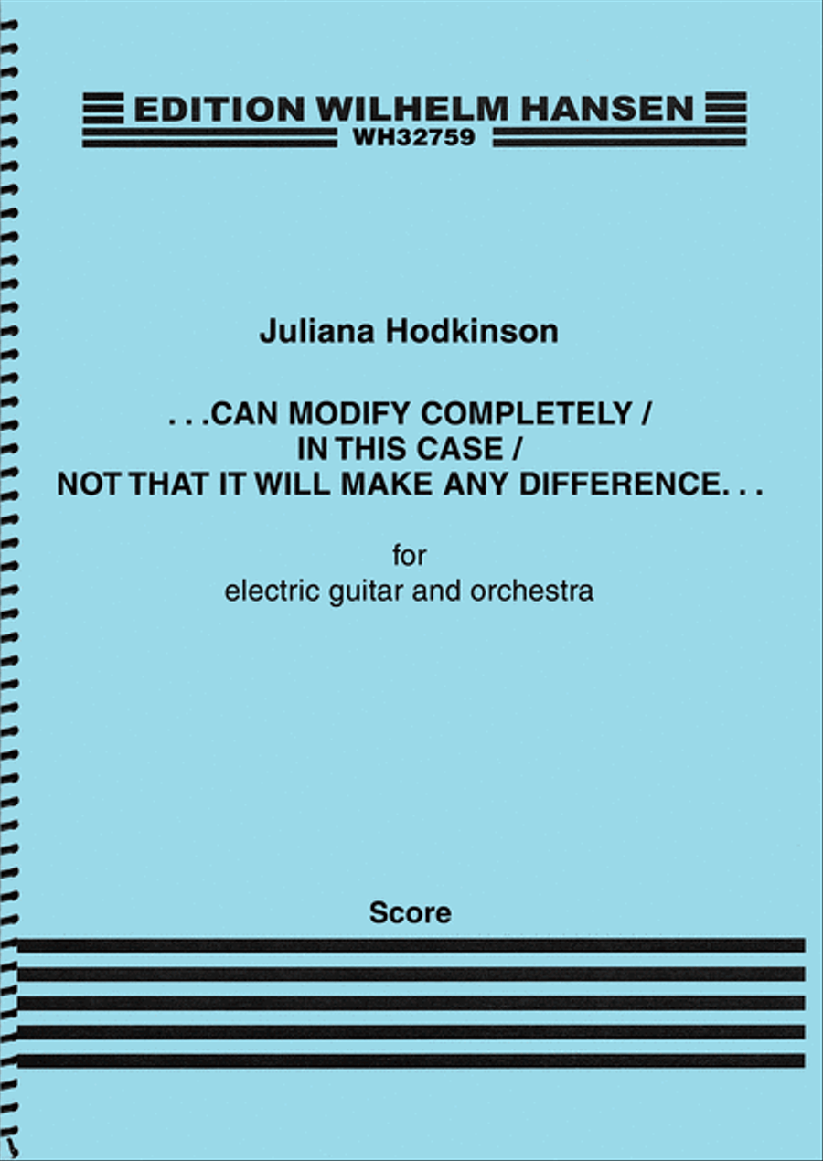 Can Modify Completely/In This Case/Not That It Will Make Any Difference Orchestra scores gallery preview page 1