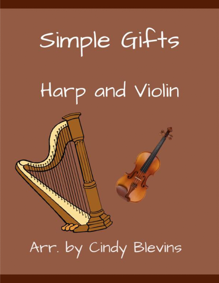Simple Gifts, for Harp and Violin String Duet scores gallery preview page 1