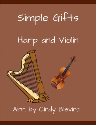 Book cover for Simple Gifts, for Harp and Violin