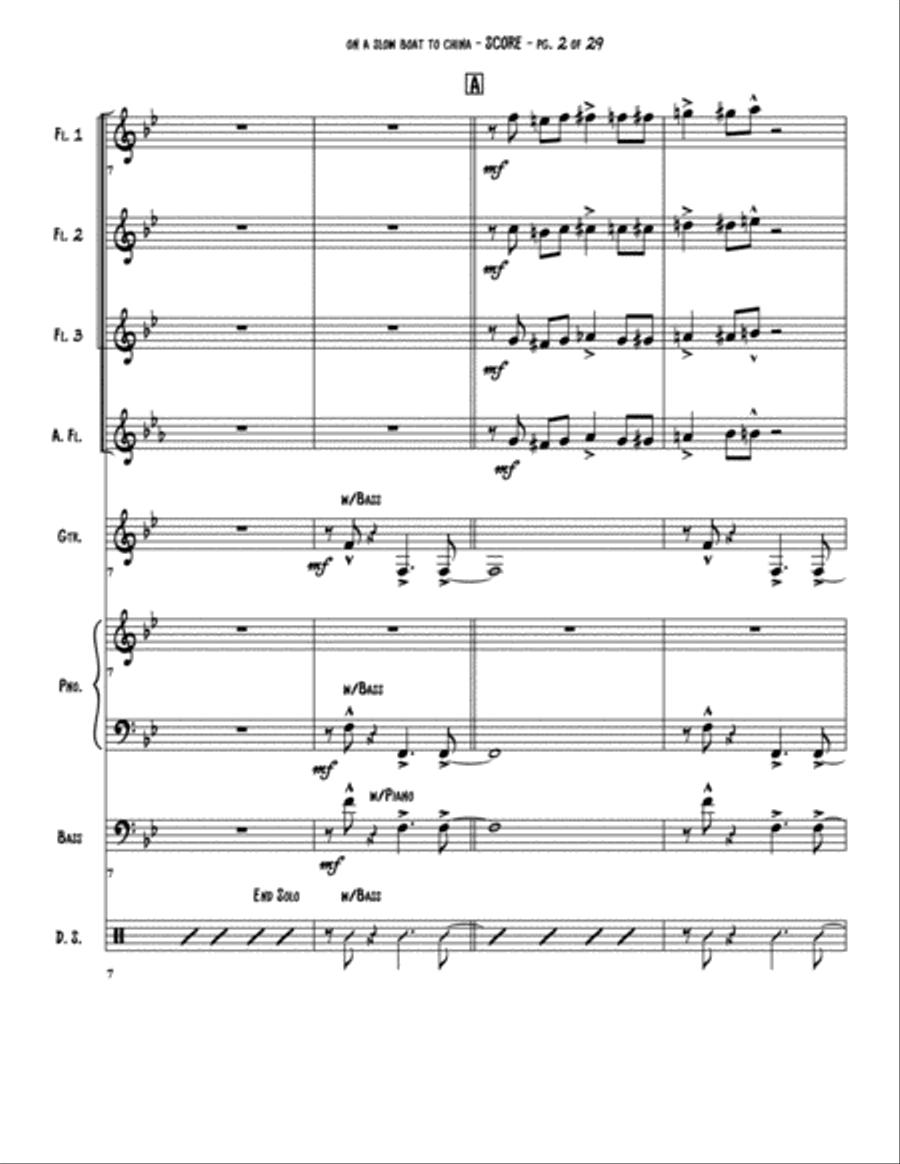 On A Slow Boat To China Large Ensemble scores gallery preview page 3