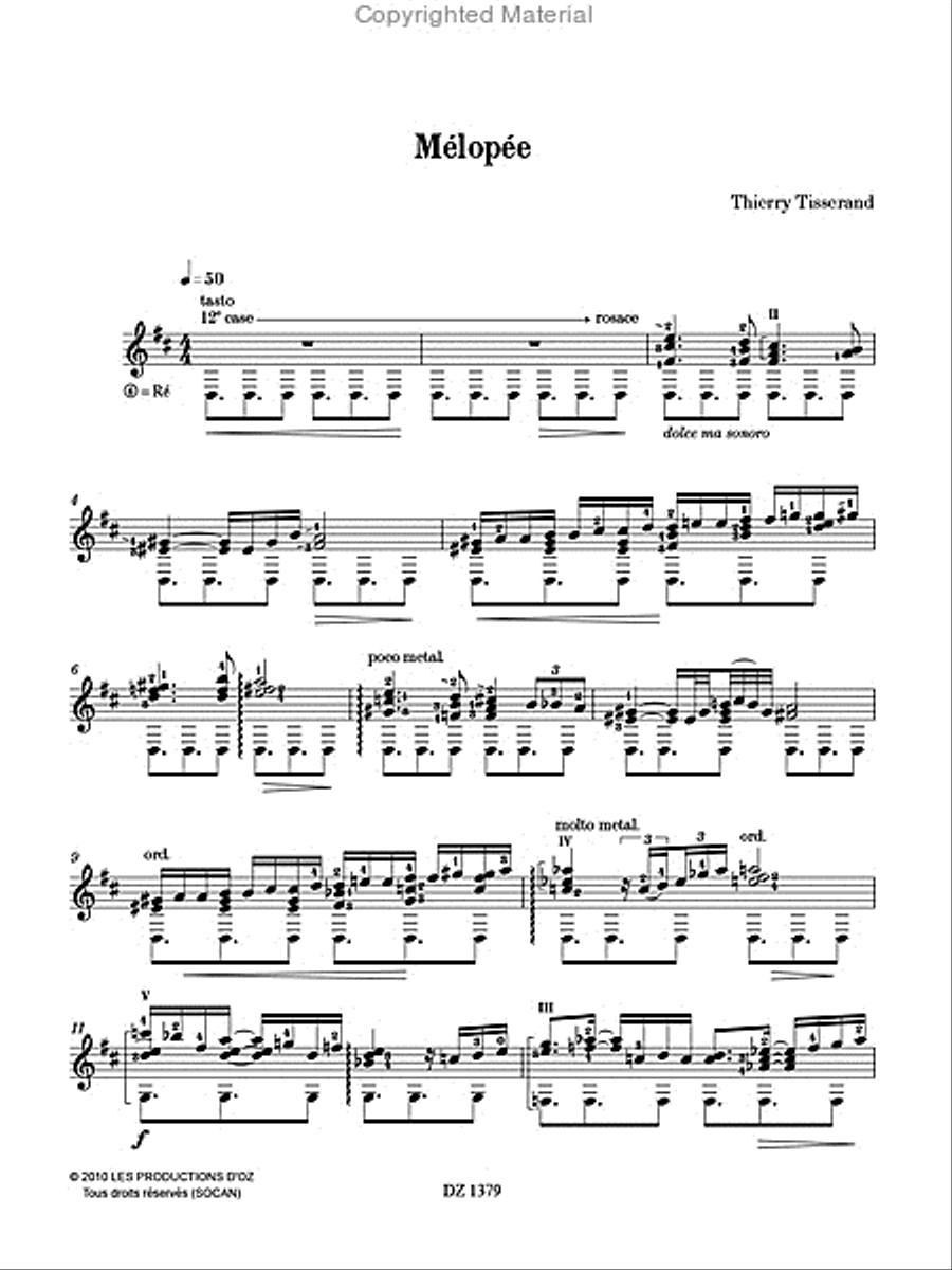 Mélopée, Danse nomade Mélopée, Danse nomade Classical Guitar scores gallery preview page 2