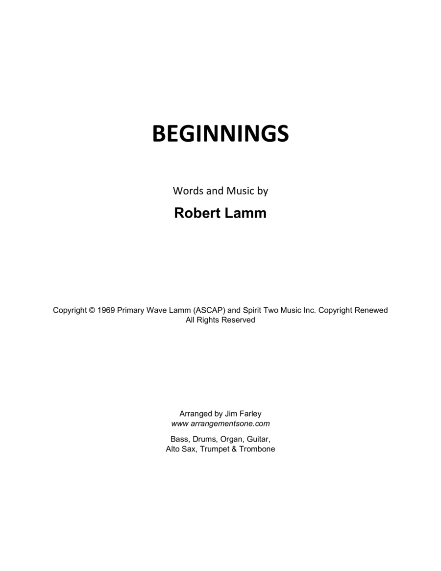 Beginnings Alto Saxophone scores gallery preview page 1