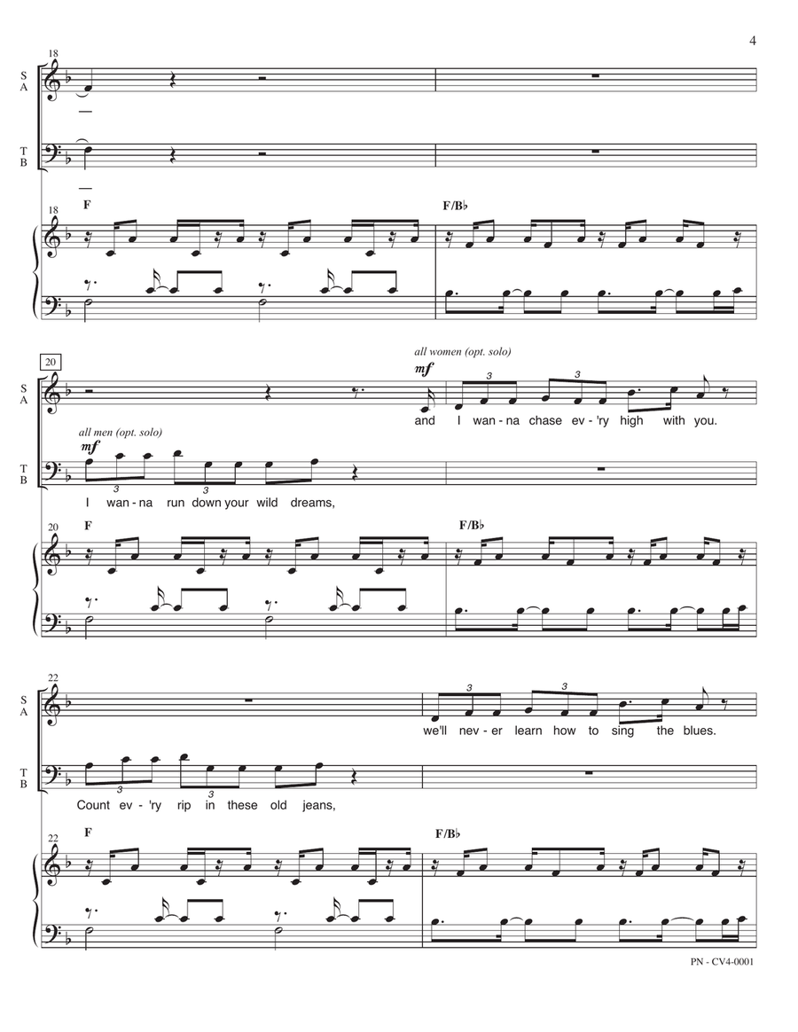 One Man Band 4-Part scores gallery preview page 5