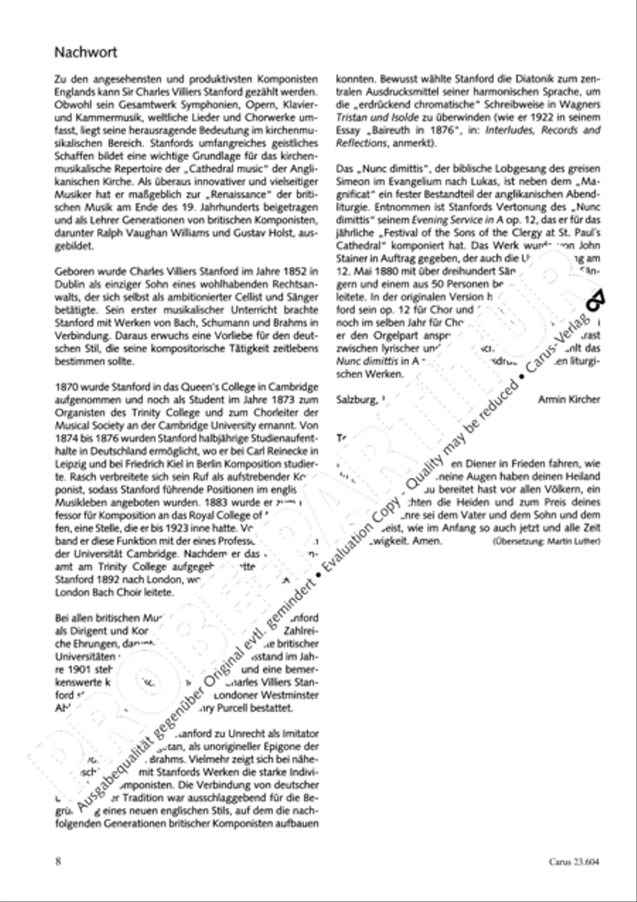 Nunc dimittis in A 4-Part scores gallery preview page 9