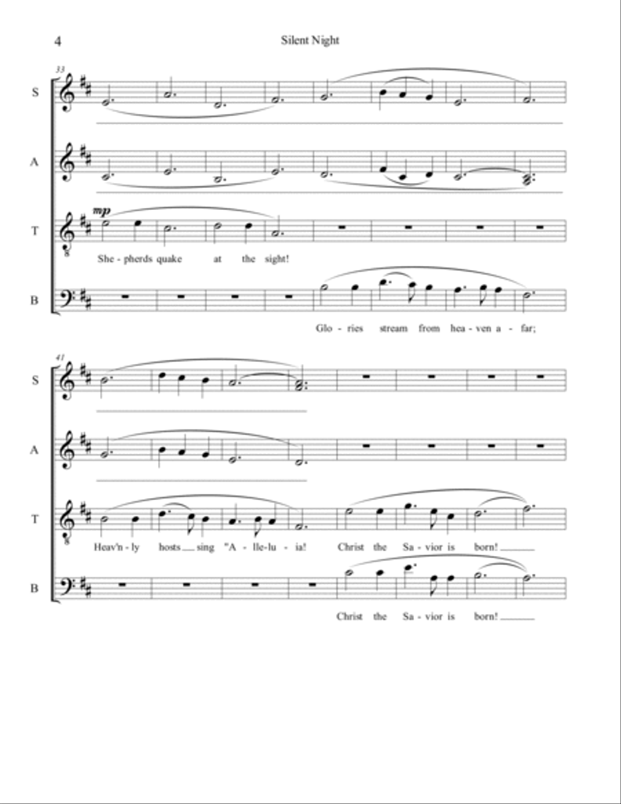 Silent Night Silent Night Divisi scores gallery preview page 4