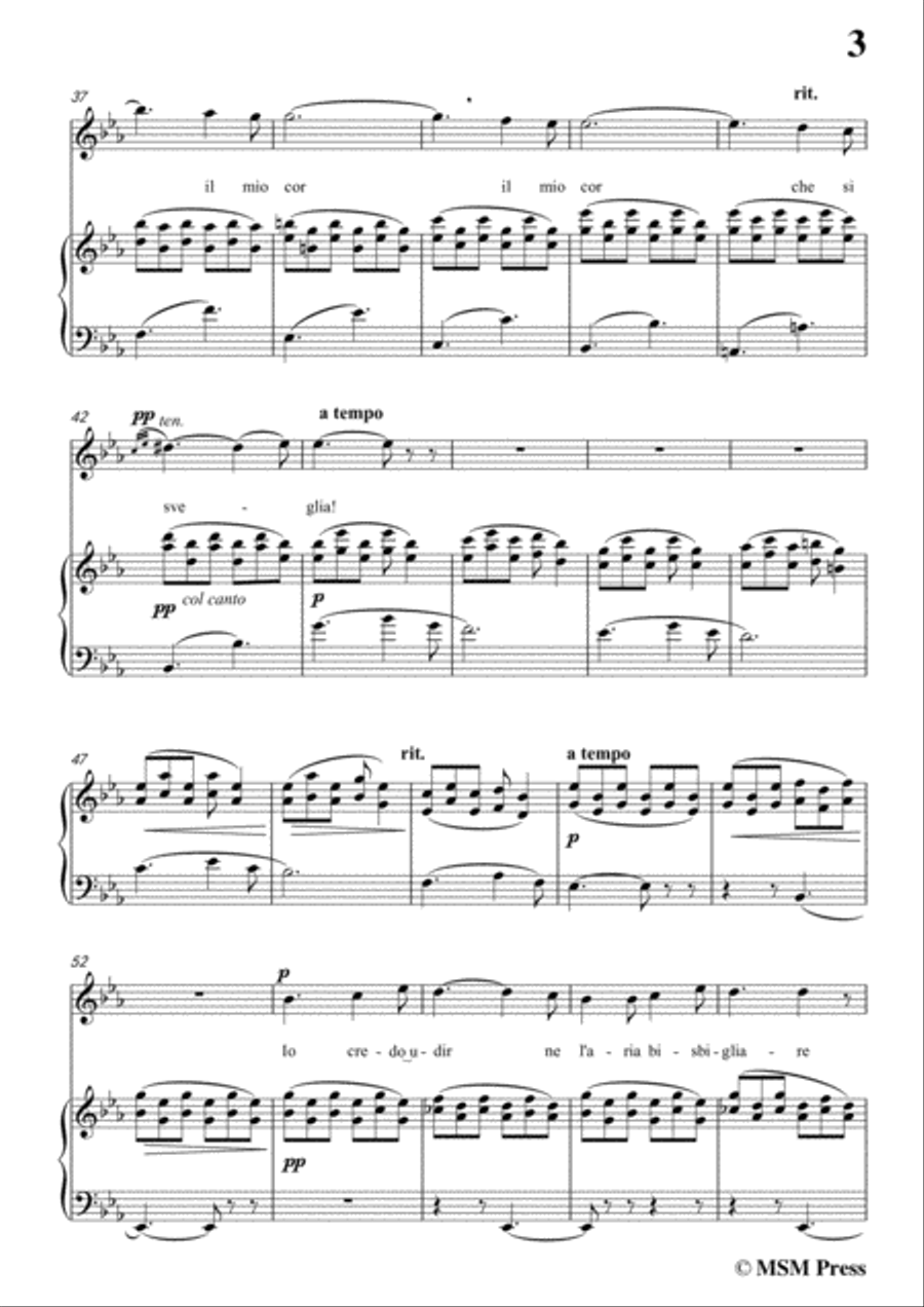 Tosti-Arcano! In E flat Major,for voice and piano Voice Solo scores gallery preview page 5