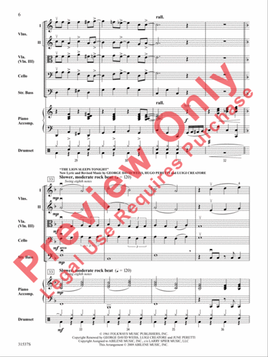 Rock 'n' Roll Classics (score only) String Orchestra scores gallery preview page 7