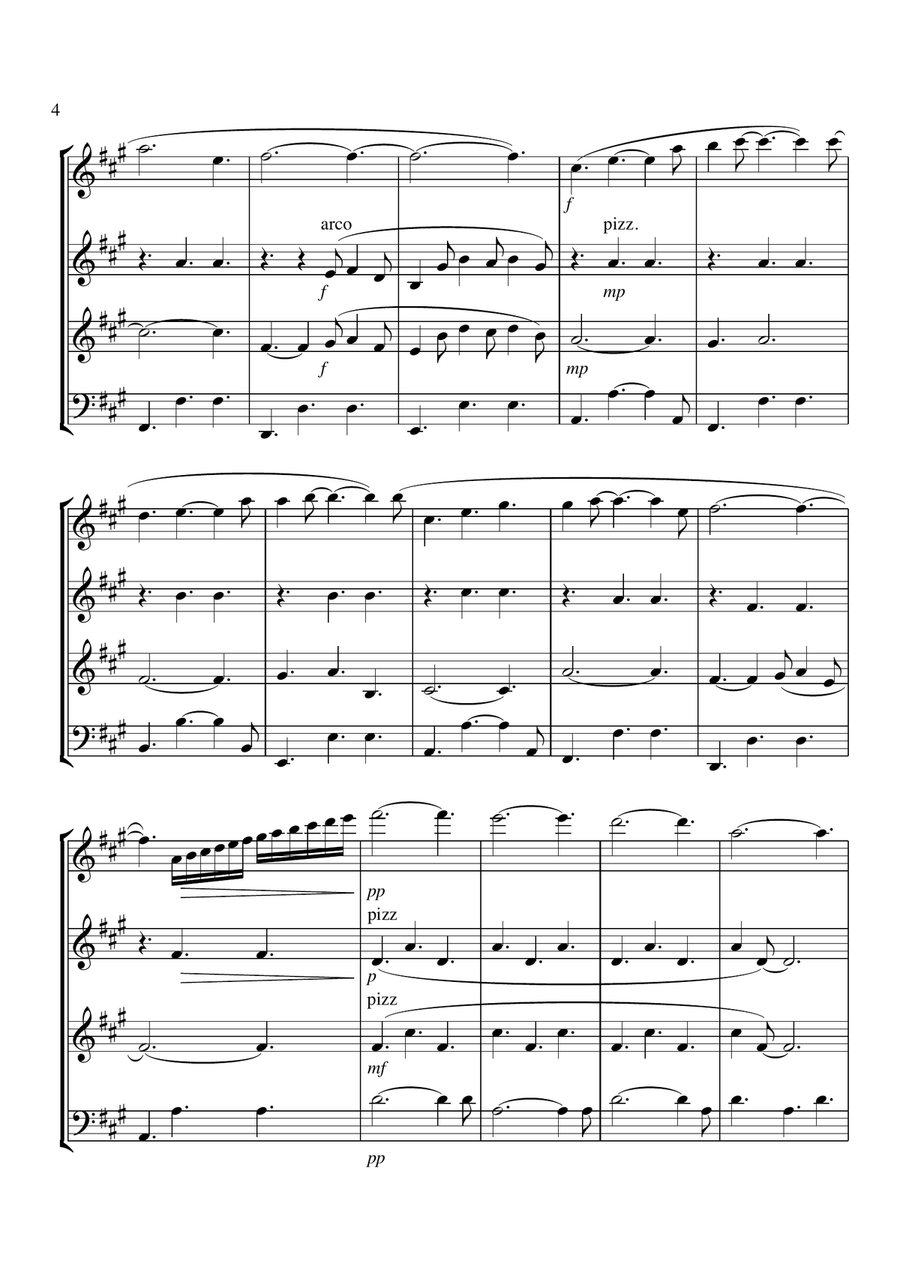 The Rainbow Connection String Quartet scores gallery preview page 4