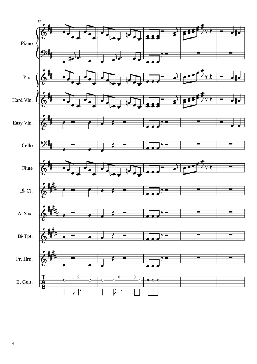 Mii Channel Theme (For School Orchestra) Large Ensemble scores gallery preview page 4