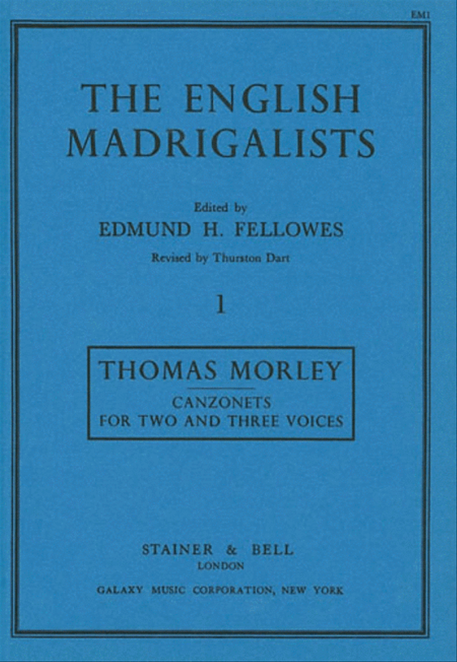Canzonets to Two and Three Voices (1595/1593) 4-Part scores gallery preview page 1