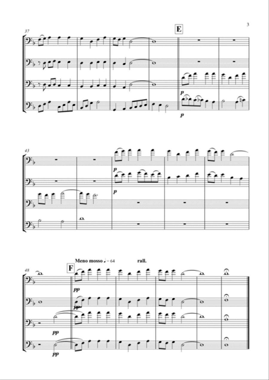 Verbovaya Doshchechka ('The Willow Board') - Ukrainian Folk Song - Bassoon Quartet Woodwind Quartet scores gallery preview page 3