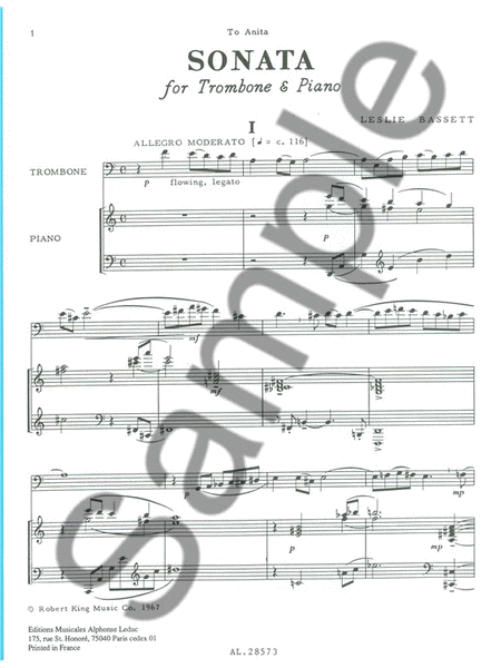 Sonata (trombone & Piano)