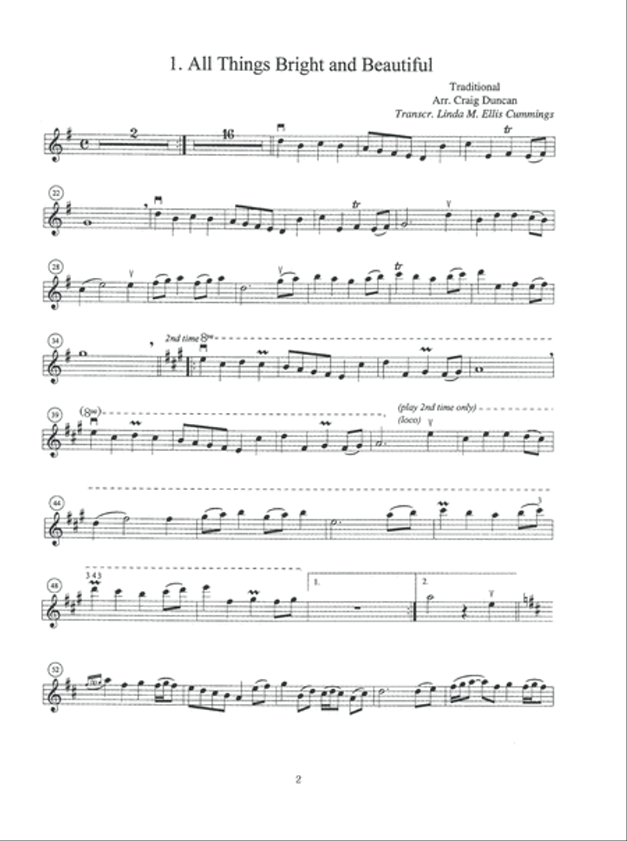 Old English Hymns for Violin Solo Violin Solo scores gallery preview page 3