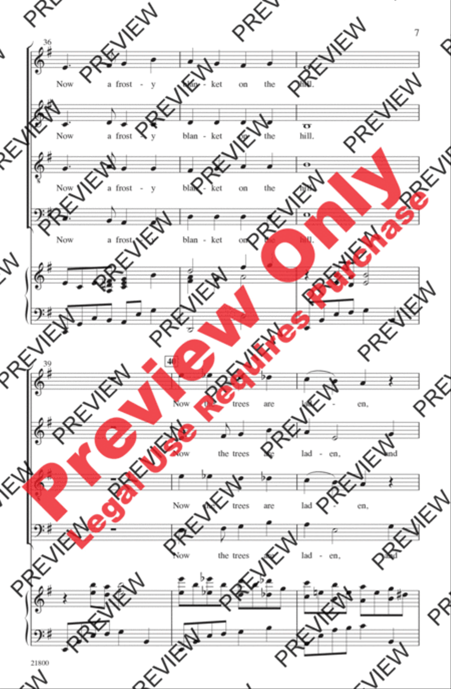 The Snow Begins to Fall The Snow Begins to Fall 4-Part scores gallery preview page 7