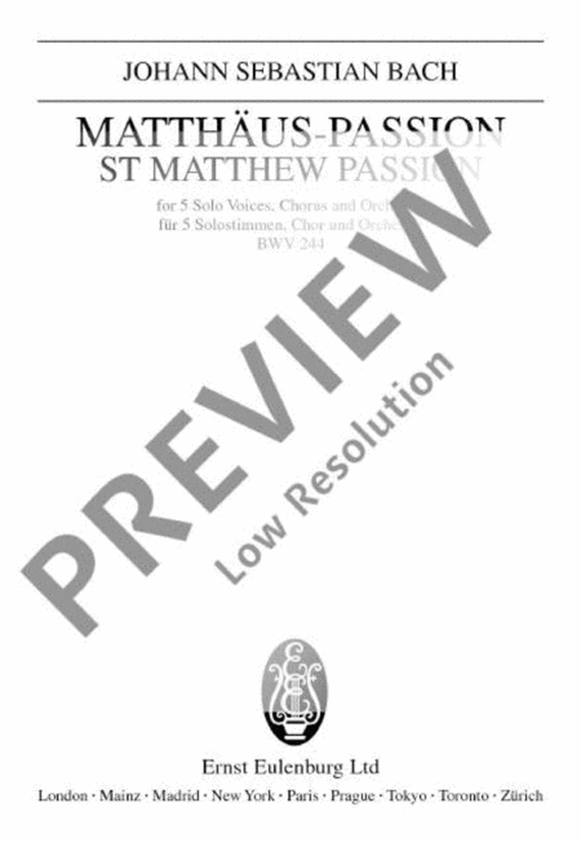 St Matthew Passion