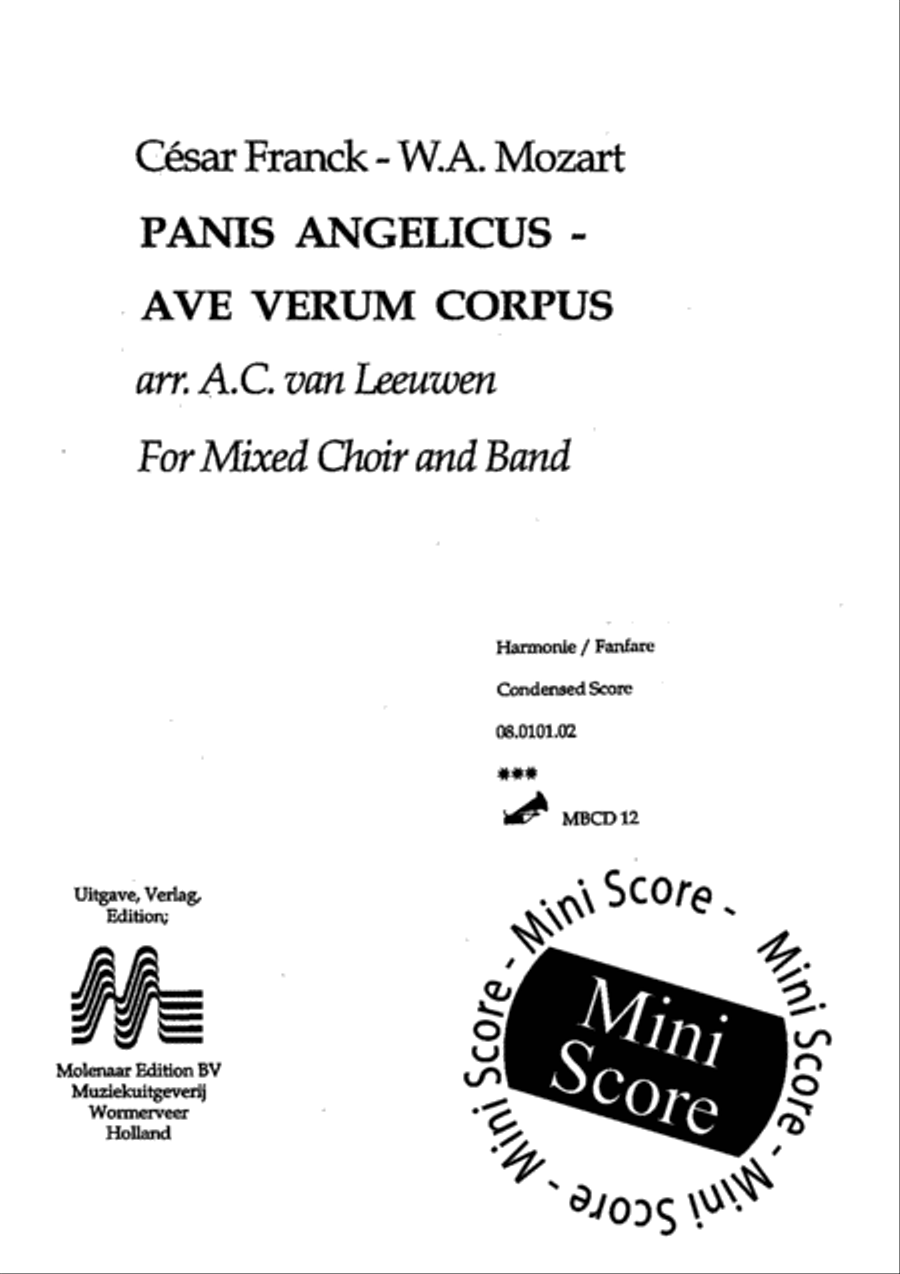 Ave Verum Corpus / Panis Angelicus 4-Part scores gallery preview page 3