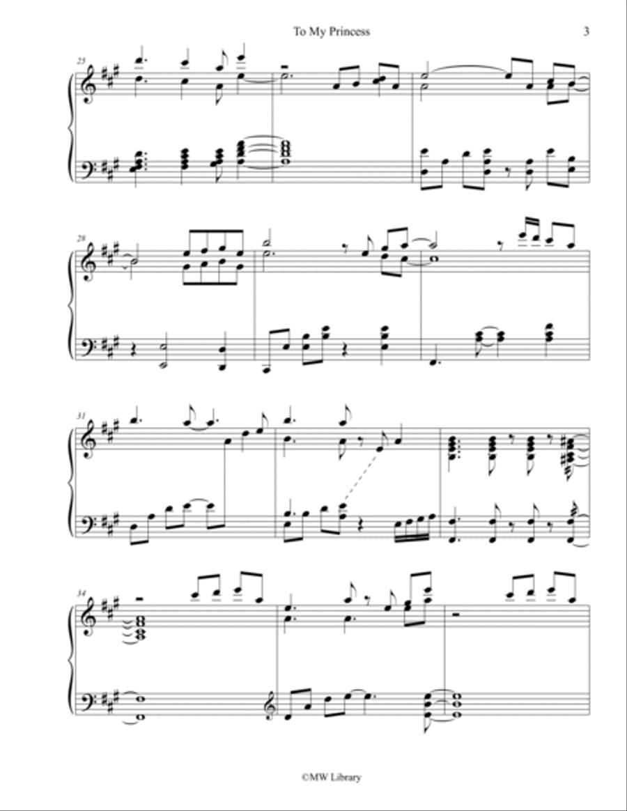 To My Princess - Tears of Themis - Encounter (Original Game Soundtrack) Piano Solo scores gallery preview page 3