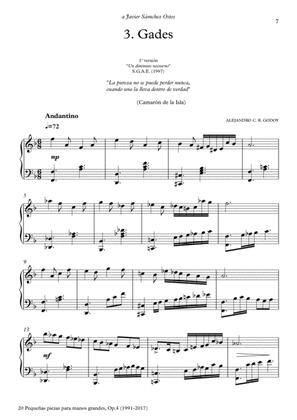 20 Piezas, Op. 4 (2017) No. 3. Gades