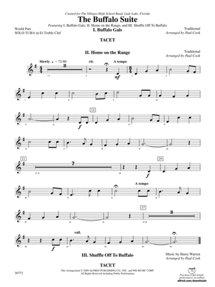 The Buffalo Suite: (wp) Solo Eb Tuba T.C.