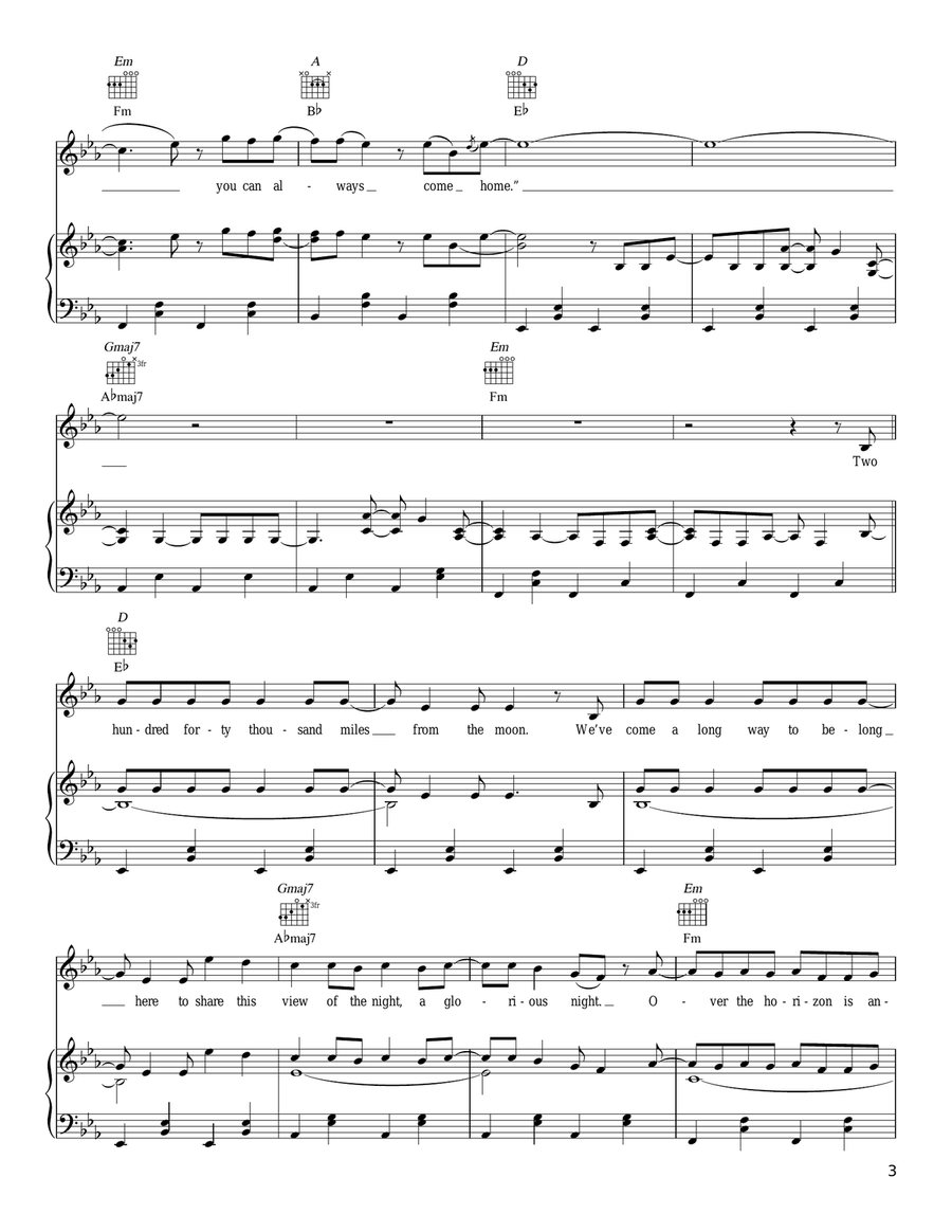 93 Million Miles Piano, Vocal, Guitar scores gallery preview page 3