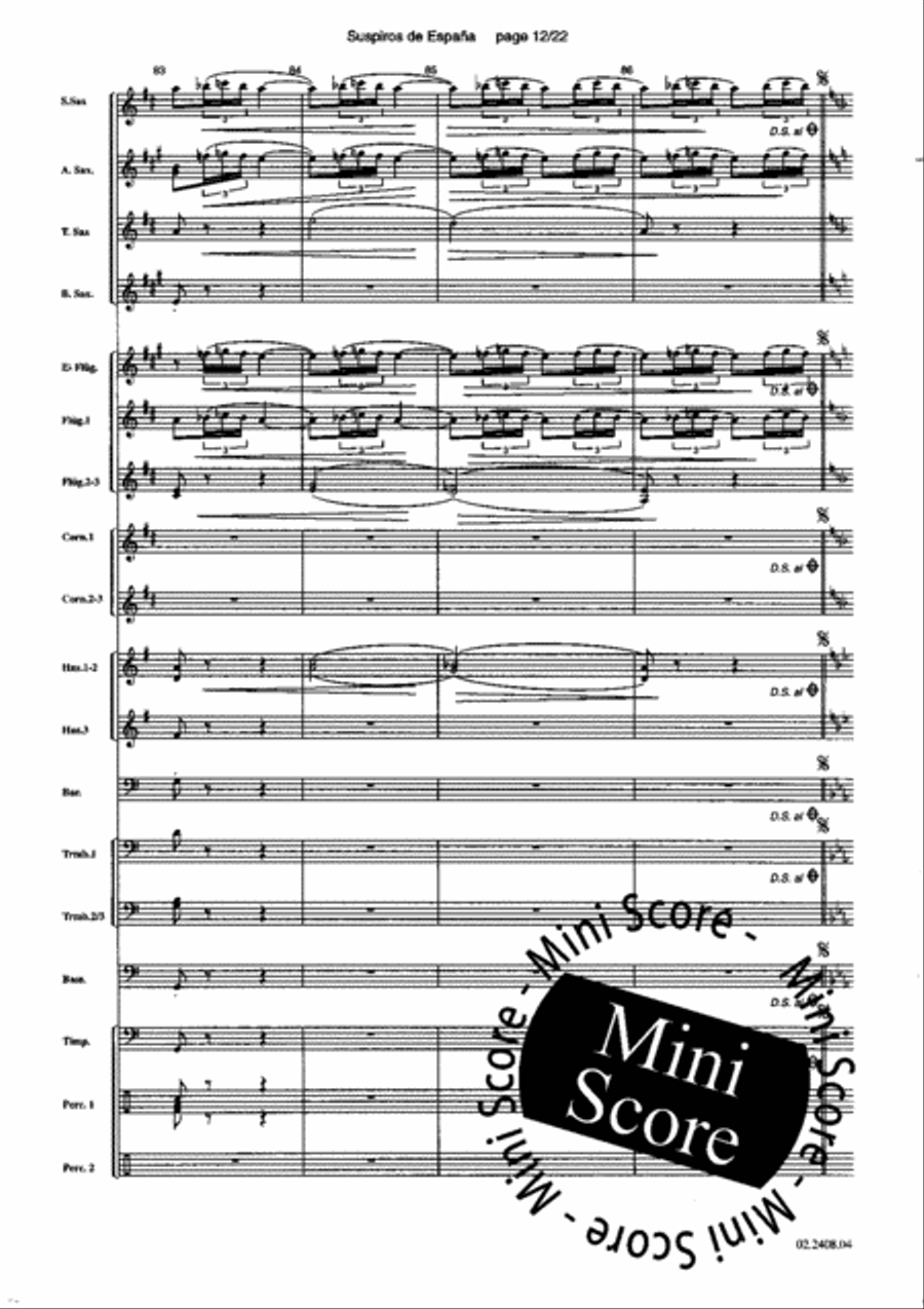 Suspiros de Espana Fanfare Band scores gallery preview page 16