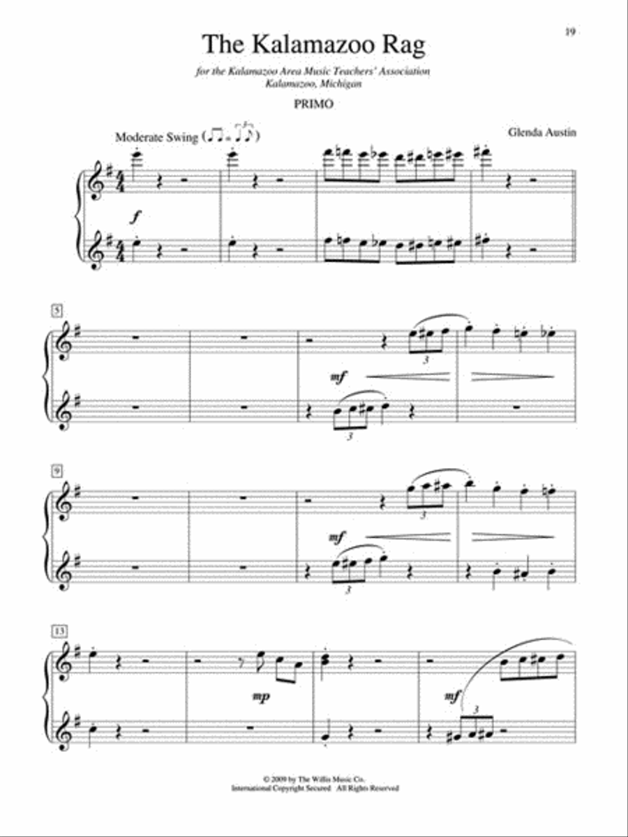 All-American Ragtime Duets 1 Piano, 4-Hands scores gallery preview page 6