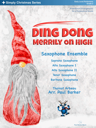 Book cover for Ding Dong Merrily On High (Saxophone Ensemble)