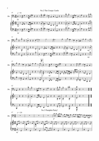 3 Halloween Pieces for Double Bass And Piano image number null