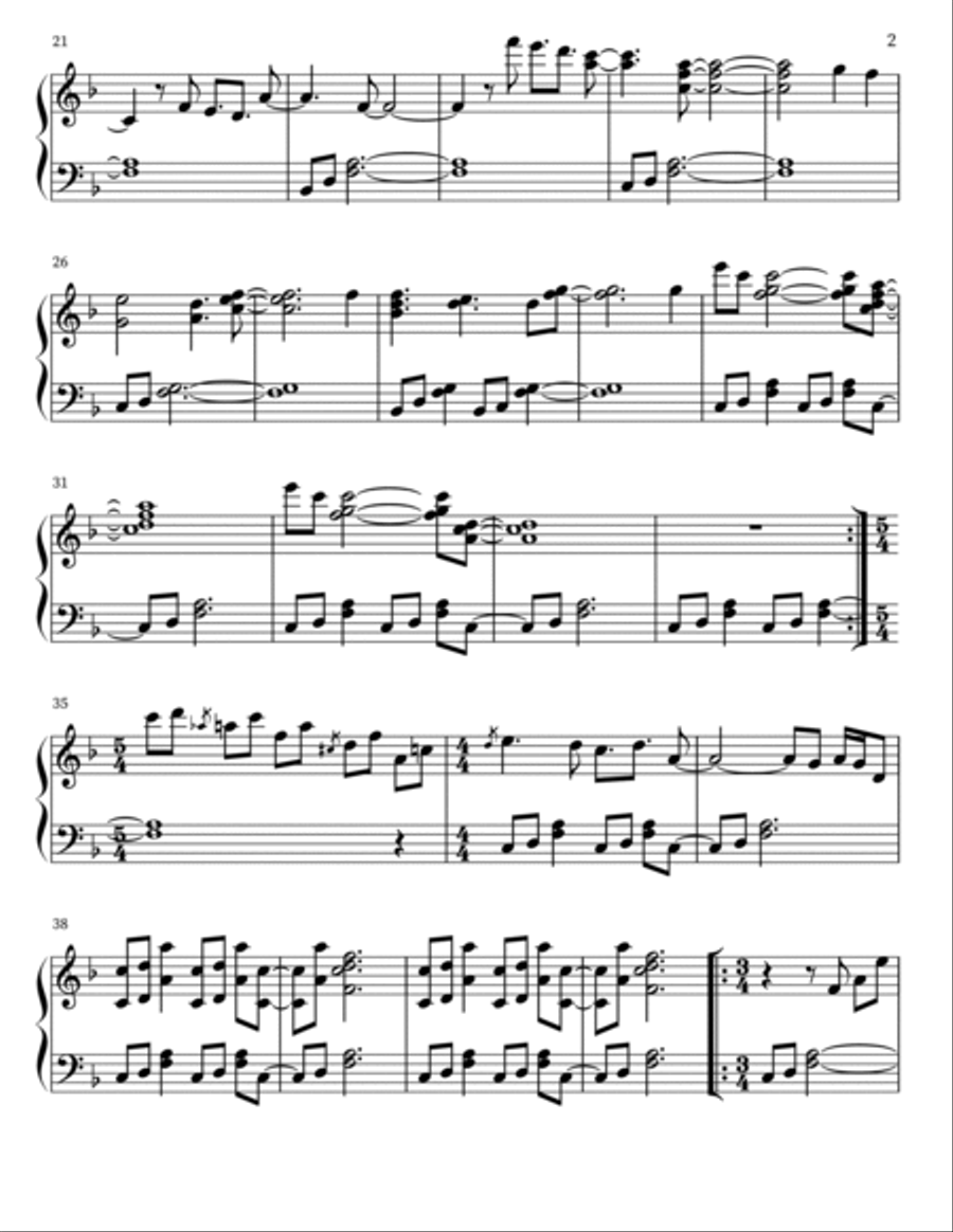Purple Night Purple Night Piano Solo scores gallery preview page 2