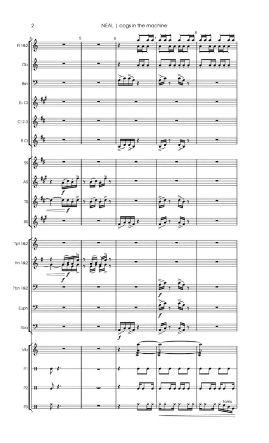 cogs in the machine Concert Band scores gallery preview page 6