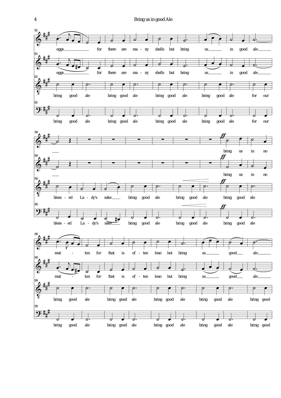 Bring us in good ale AATB version (men's voices) TB scores gallery preview page 4