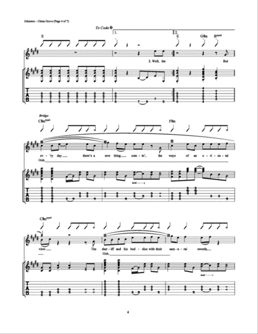 China Grove China Grove Electric Guitar scores gallery preview page 4