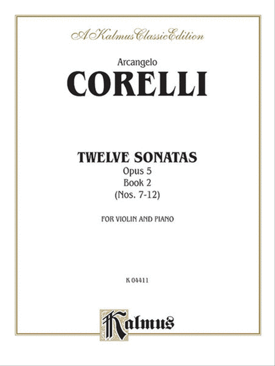 Twelve Sonatas, Op. 5, Volume 2 Violin Solo scores gallery preview page 1