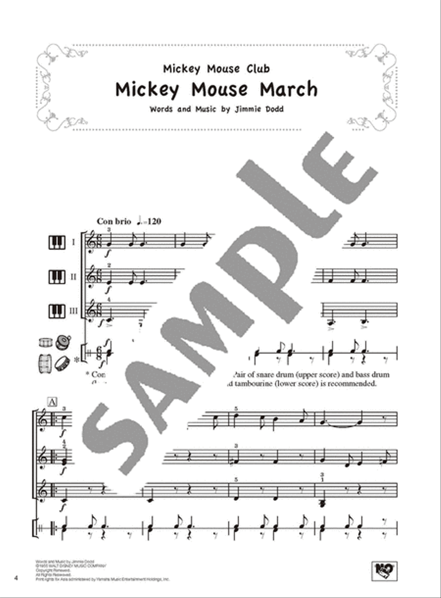 Ensemble for Kids - Disney Songs/English Version Collection / Songbook scores gallery preview page 4