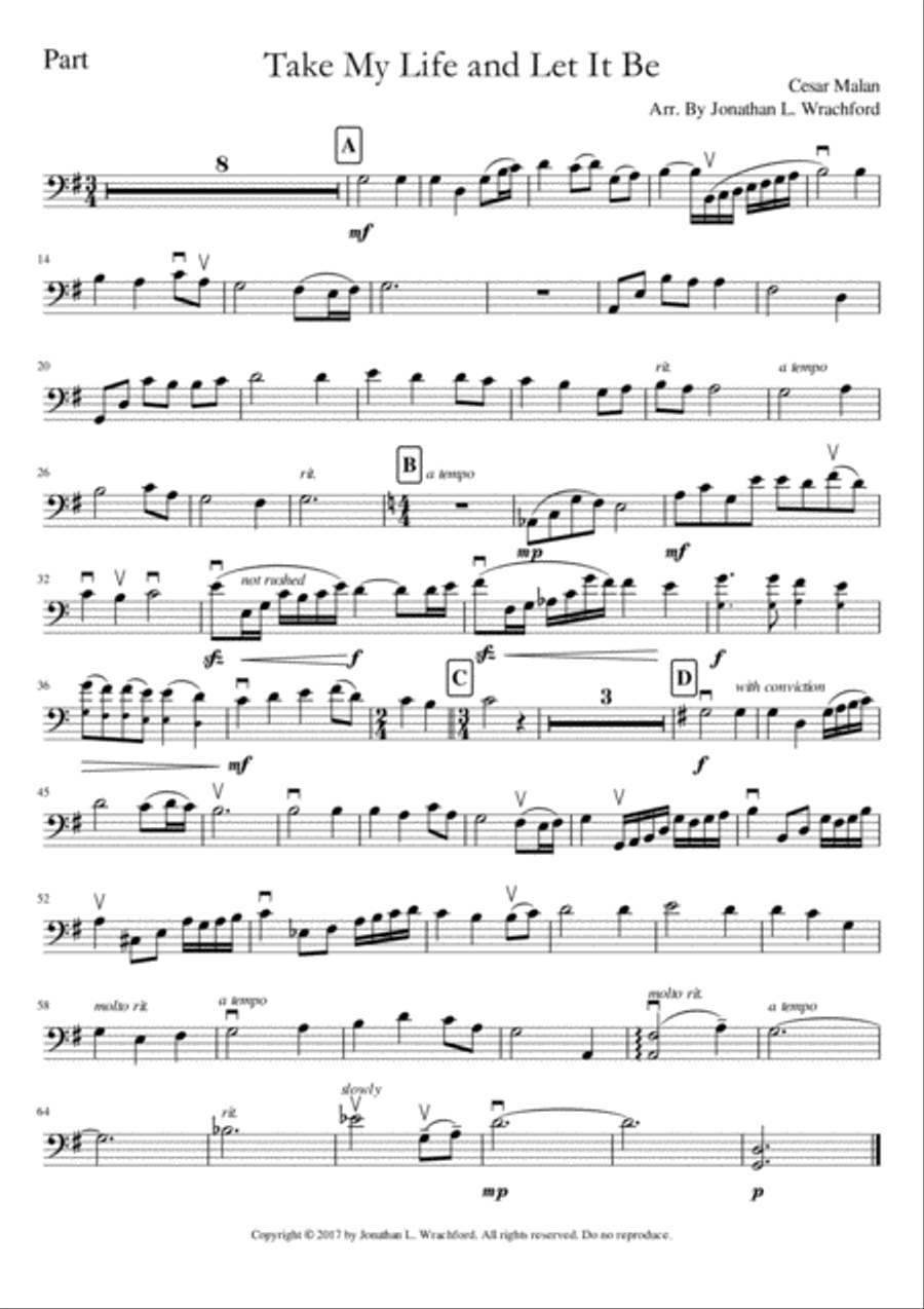 Take My Life and Let It Be Piano scores gallery preview page 1