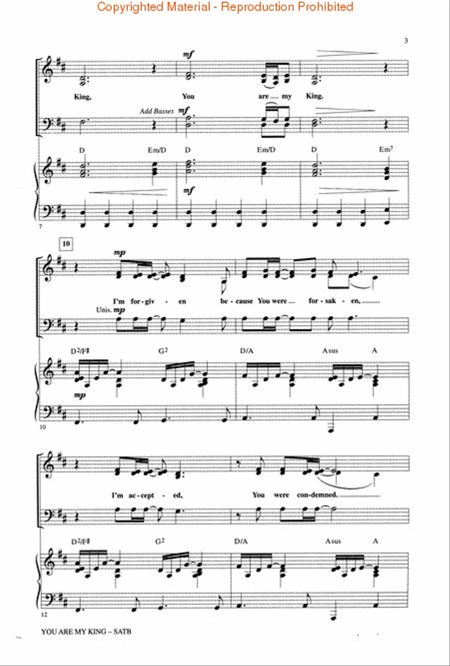 You Are My King You Are My King 4-Part scores gallery preview page 3