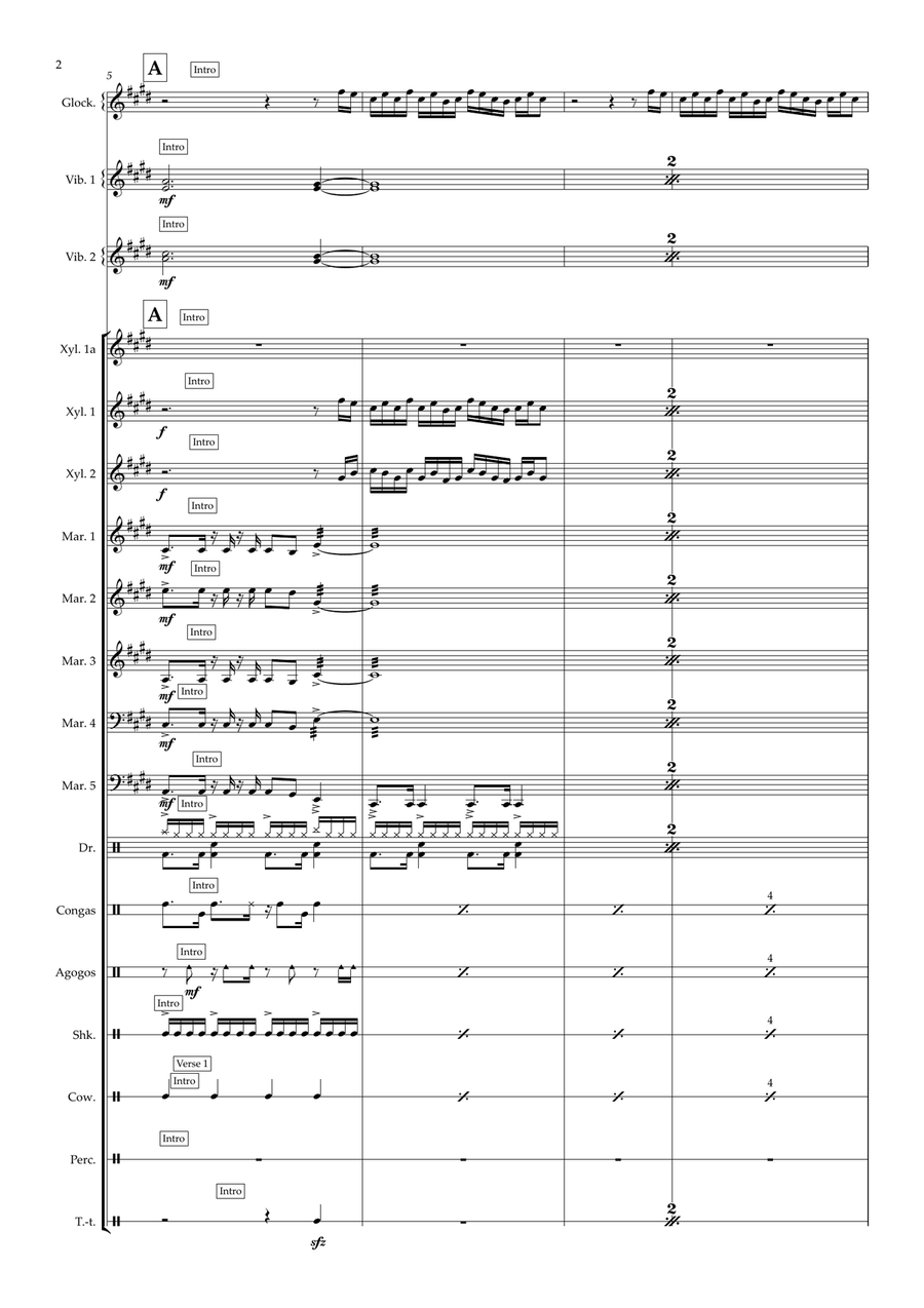 Africa Percussion Ensemble scores gallery preview page 2