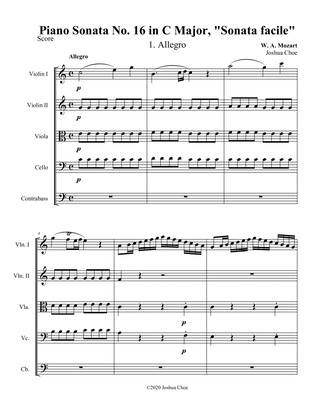 Book cover for Sonata facile for String Orchestra