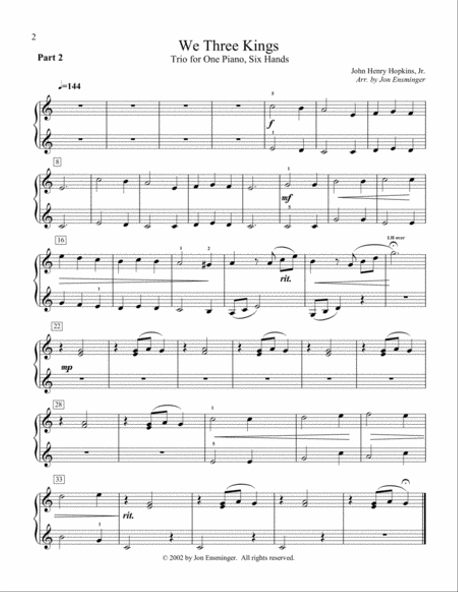 We Three Kings Small Ensemble scores gallery preview page 2