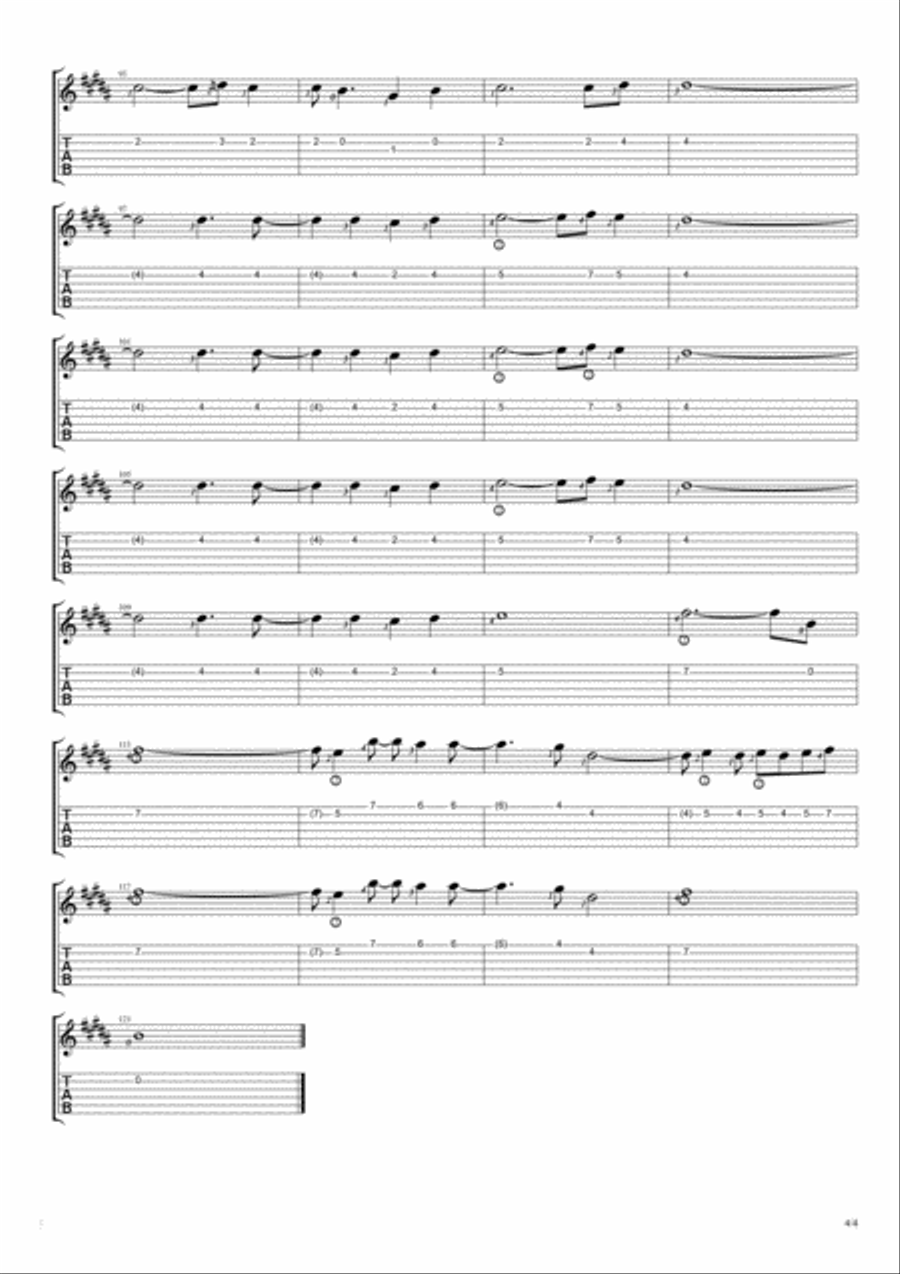 Starlight Starlight Guitar Tablature scores gallery preview page 4
