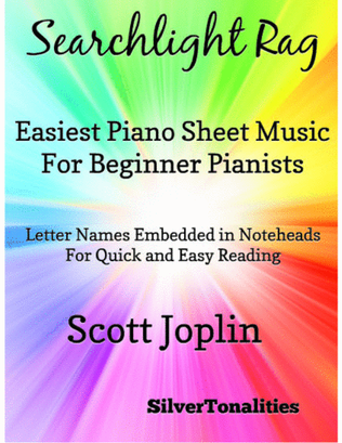 Book cover for Searchlight Rag Easiest Piano Sheet Music for Beginner Pianists