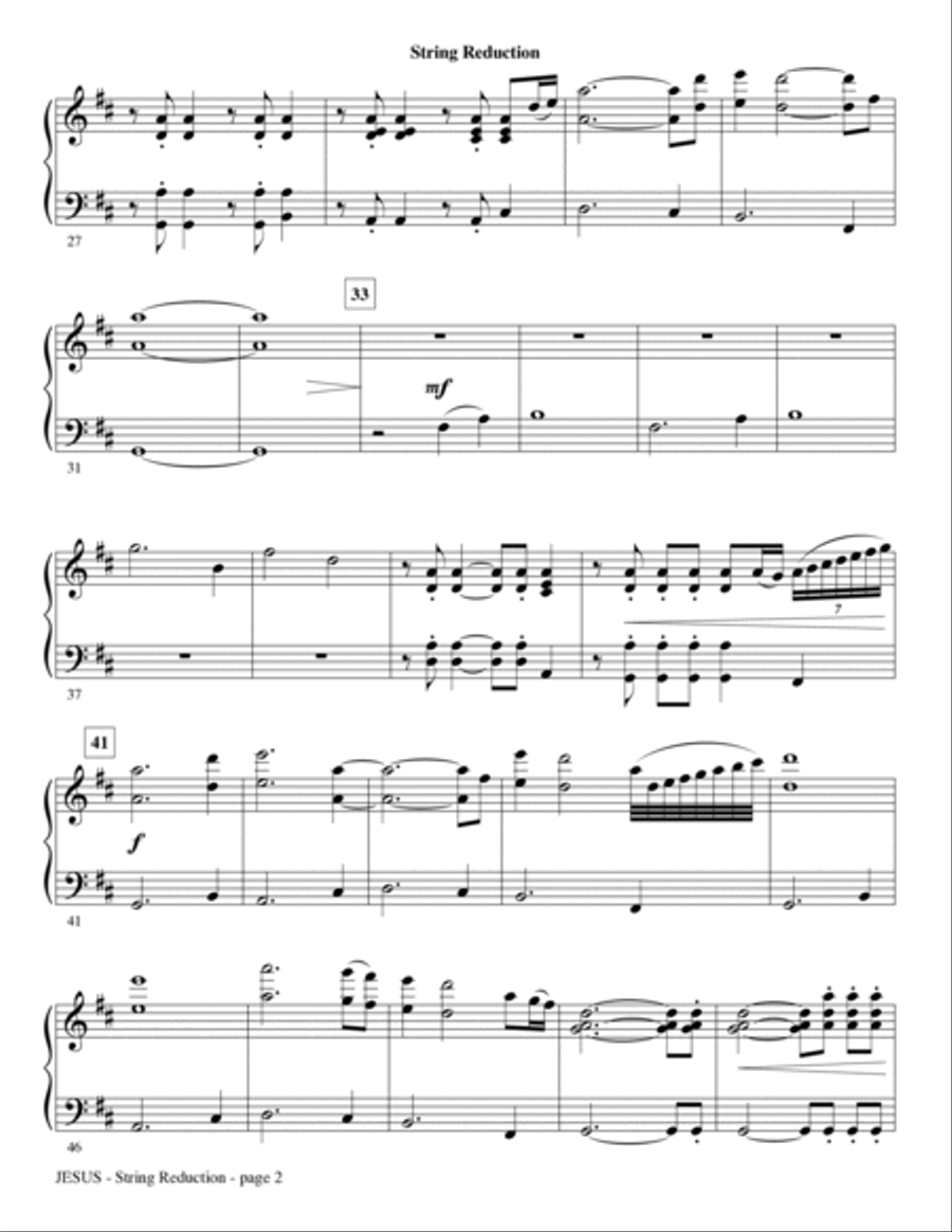 Jesus (arr. Richard Kingsmore) - Keyboard String Reduction Choir scores gallery preview page 2