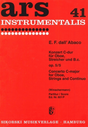 Book cover for Concerto for Oboe, Strings and Continuo